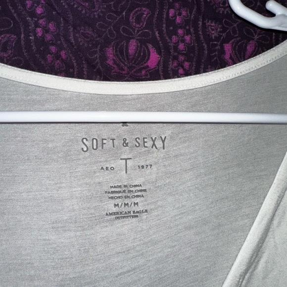 American Eagle Outfitters Cream Wrap Blouse - Picture 2 of 4